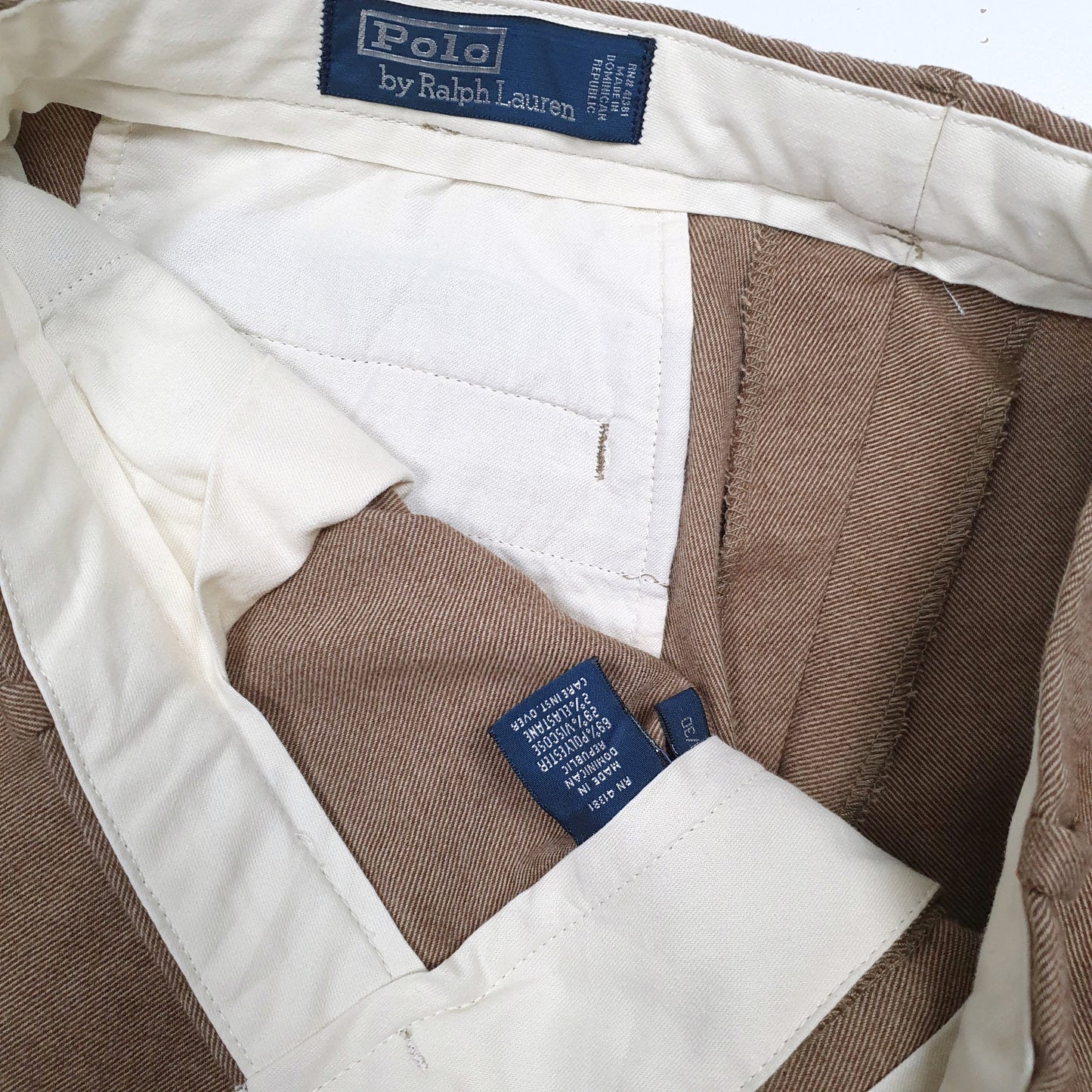 Mens Brown Polo Ralph Lauren Vintage 90s  Trousers