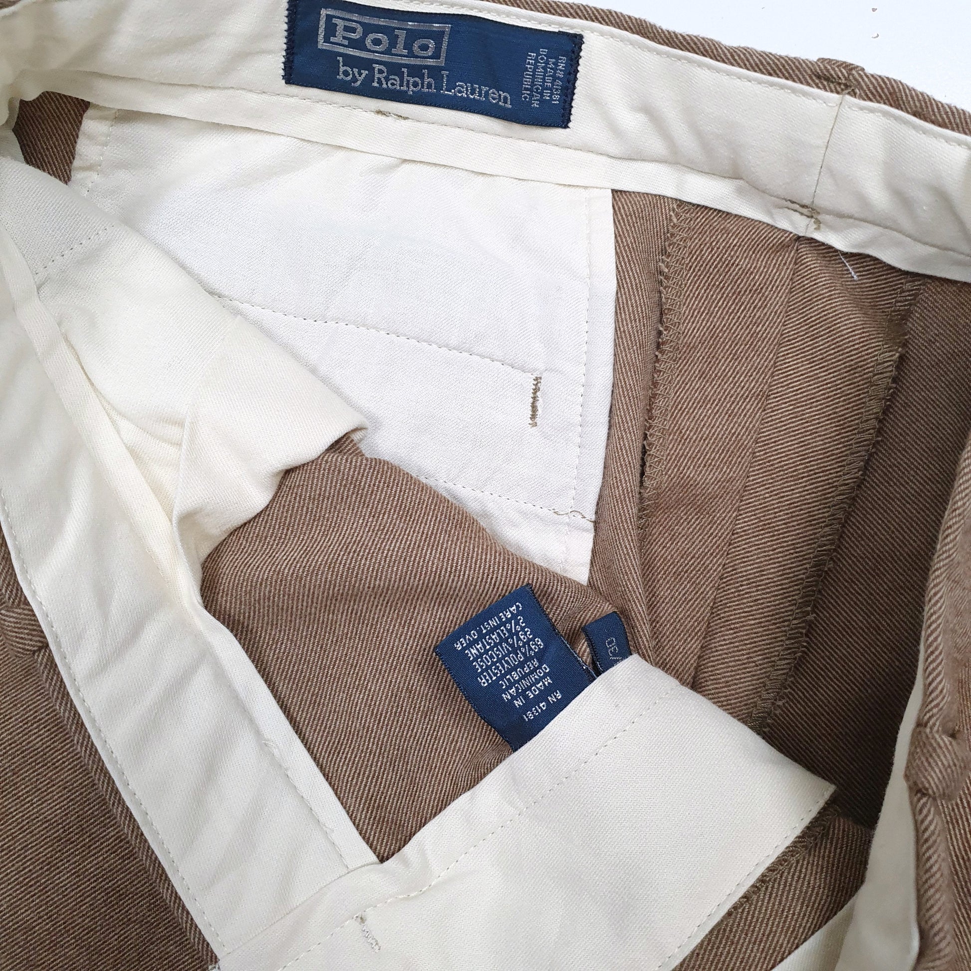 Mens Brown Polo Ralph Lauren Vintage 90s  Trousers