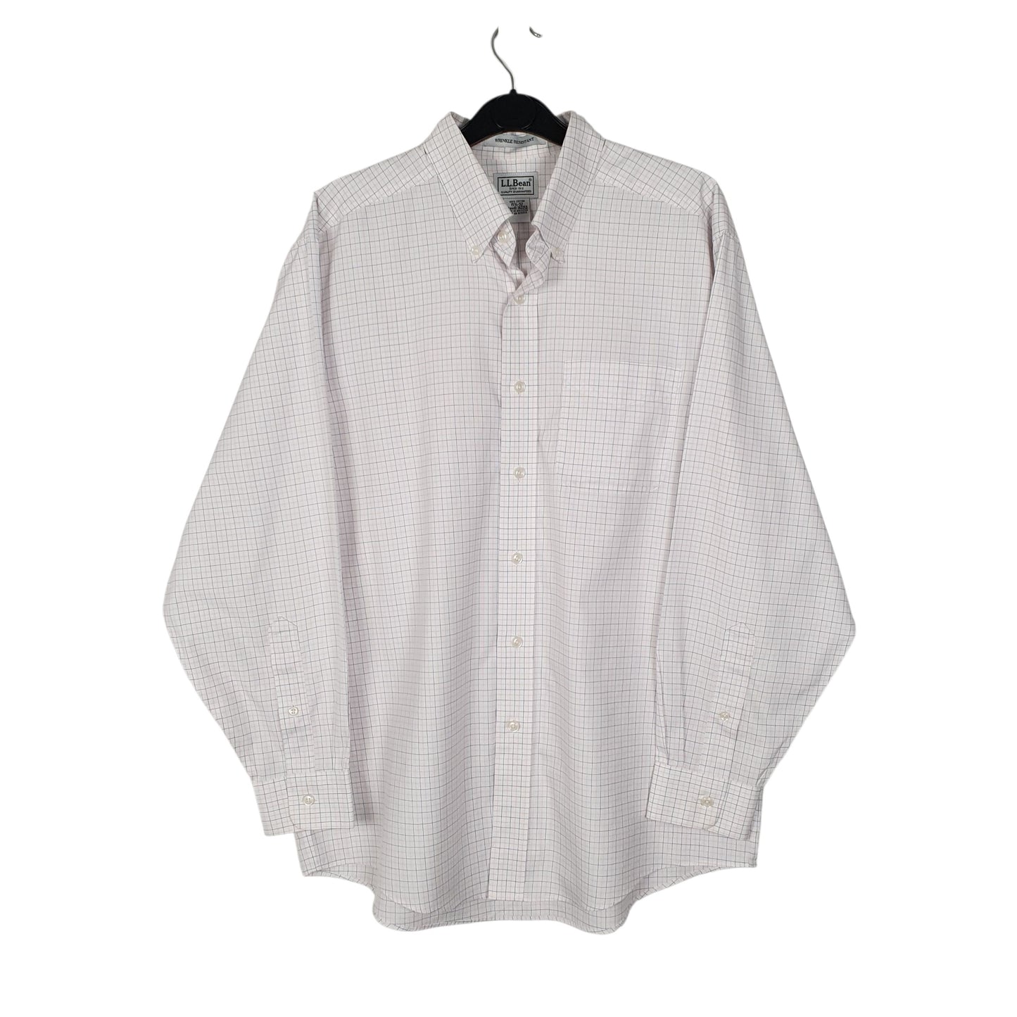 Mens White L.L.Bean  Long Sleeve Shirt