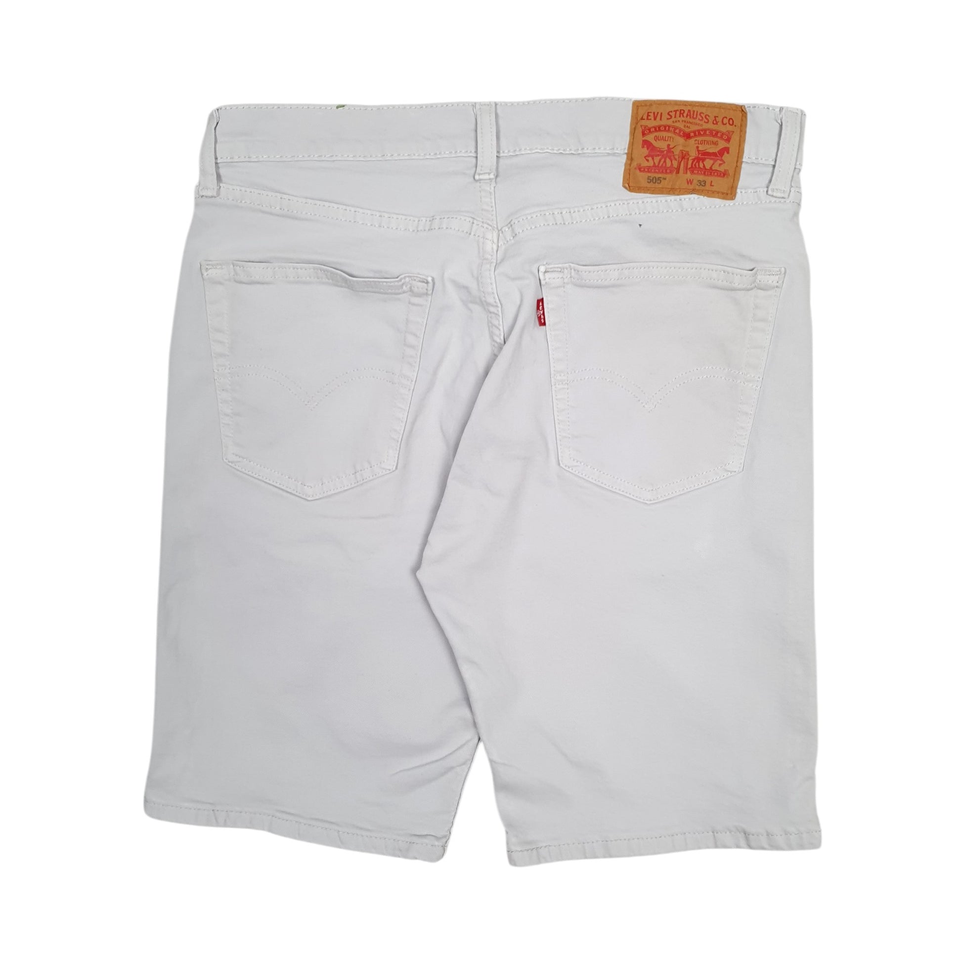 Mens Grey Levis 505 Stretch  Shorts