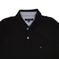 Mens Black Tommy Hilfiger  Hoodie Polo Shirt