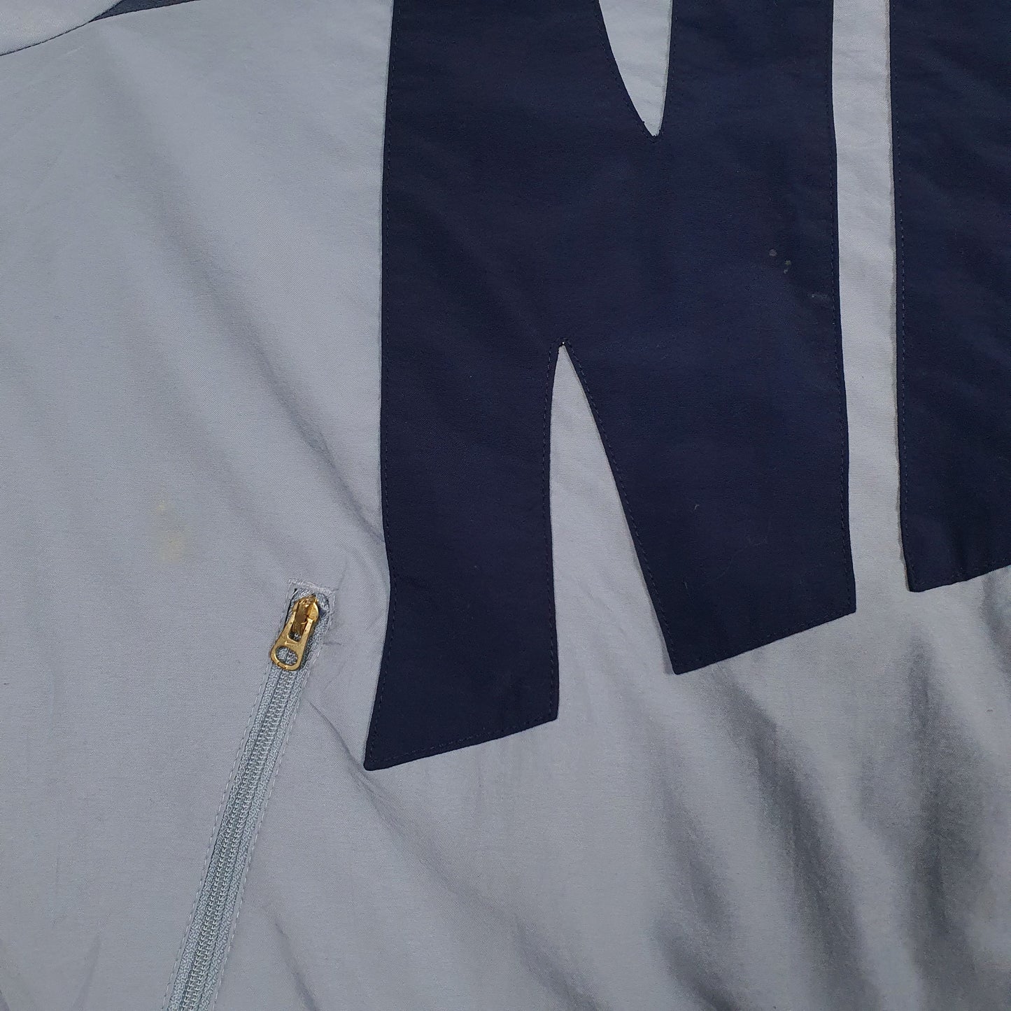 Mens Blue Nike Vintage 00s Spellout Full Zip Coat