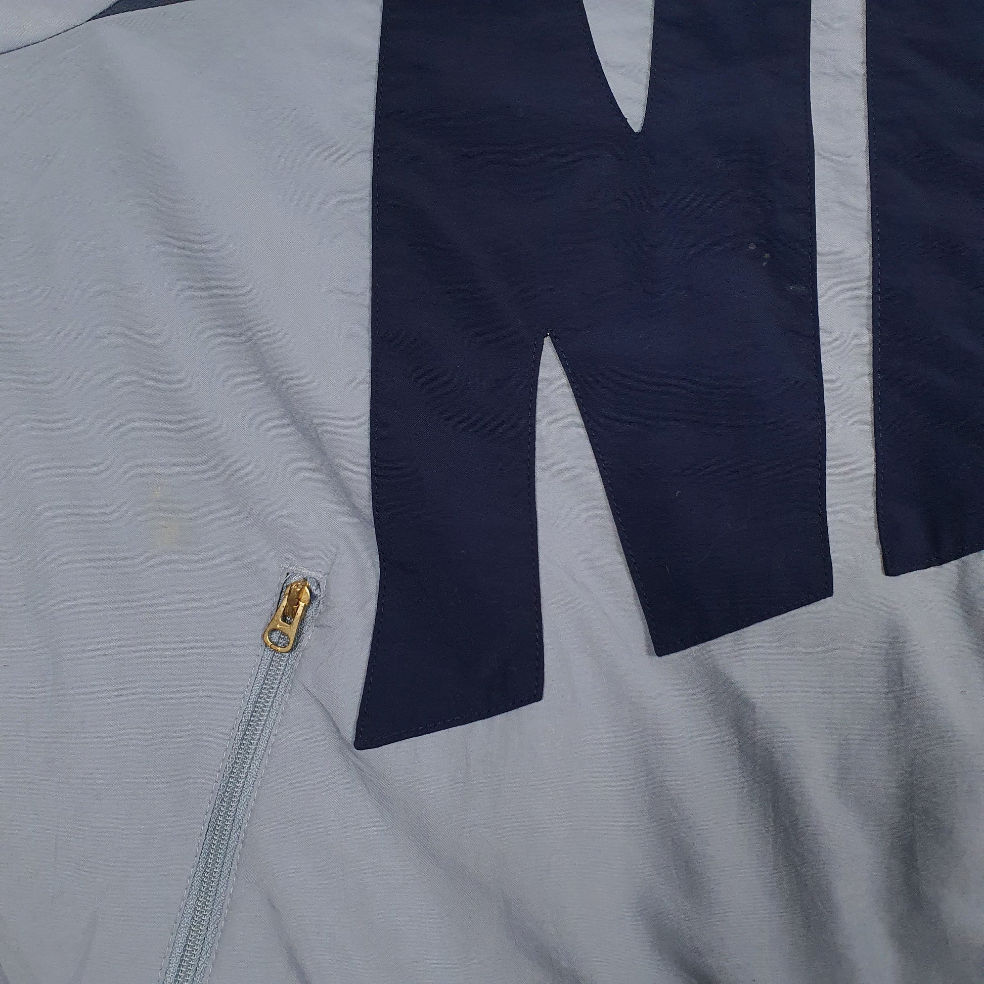 Mens Blue Nike Vintage 00s Spellout Full Zip Coat