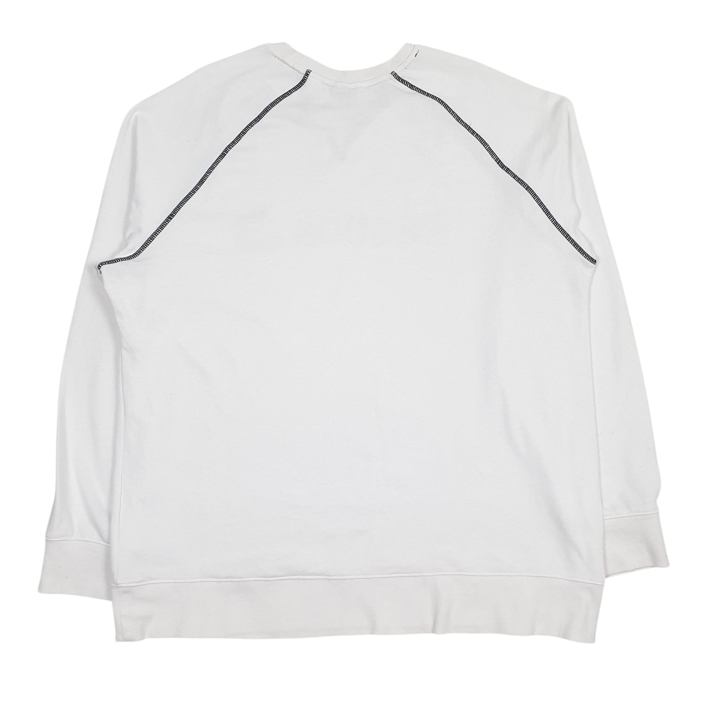 Mens White Reebok Spellout Crewneck Jumper