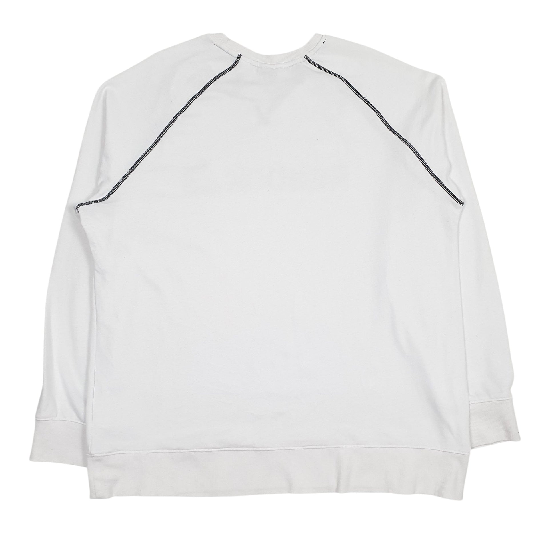 Mens White Reebok Spellout Crewneck Jumper