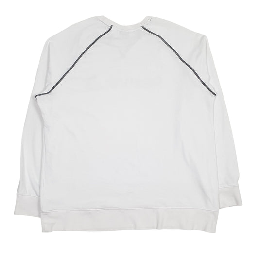 Mens White Reebok Spellout Crewneck Jumper