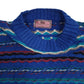 Mens Blue Concrete Mix Funky Crewneck Jumper
