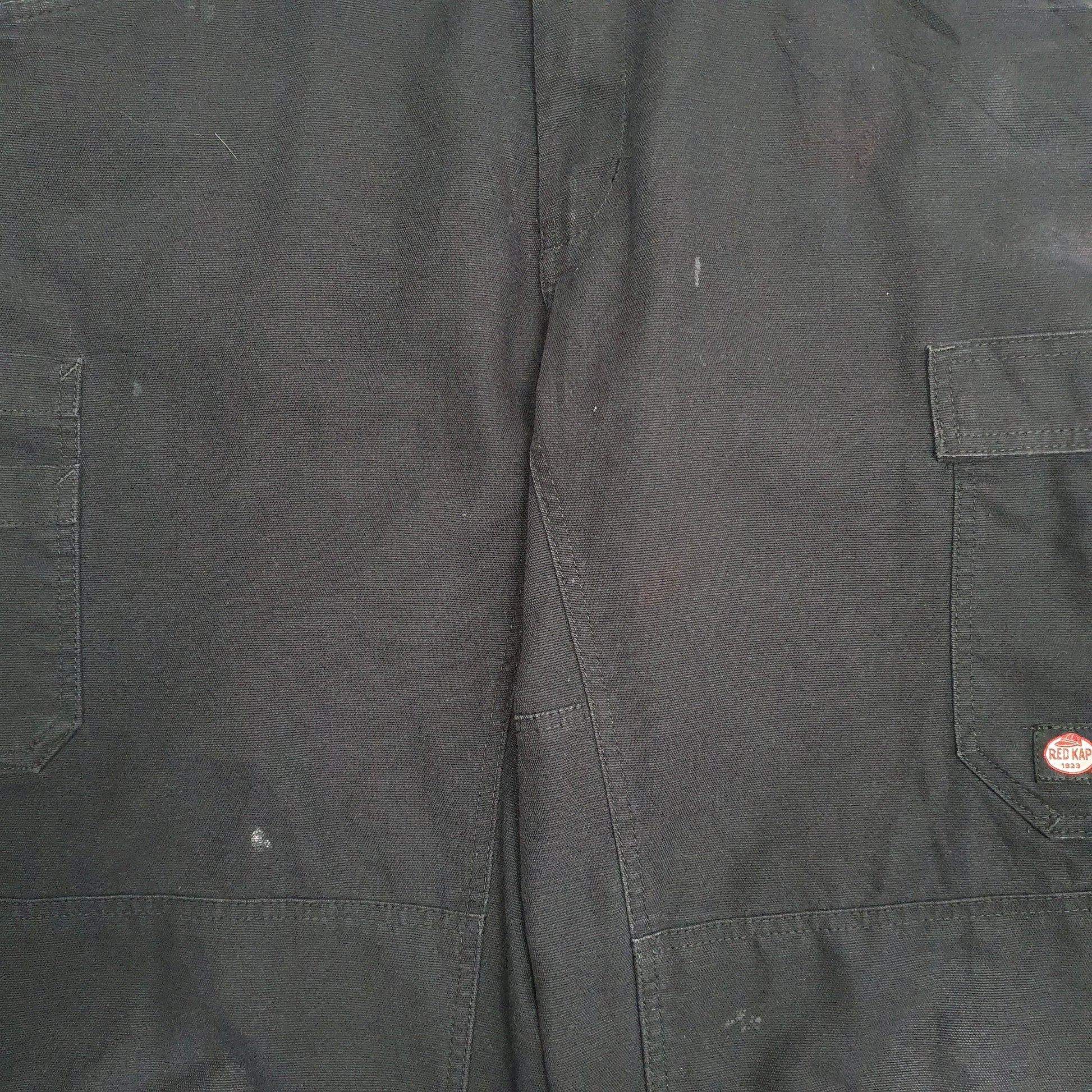 Mens Black Red Kap   Trousers