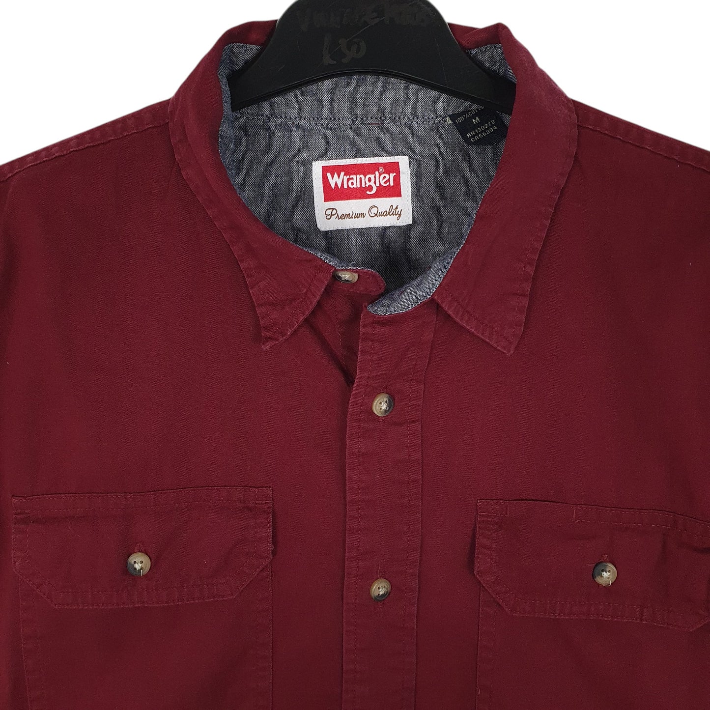 Mens Burgundy Wrangler   Shirt