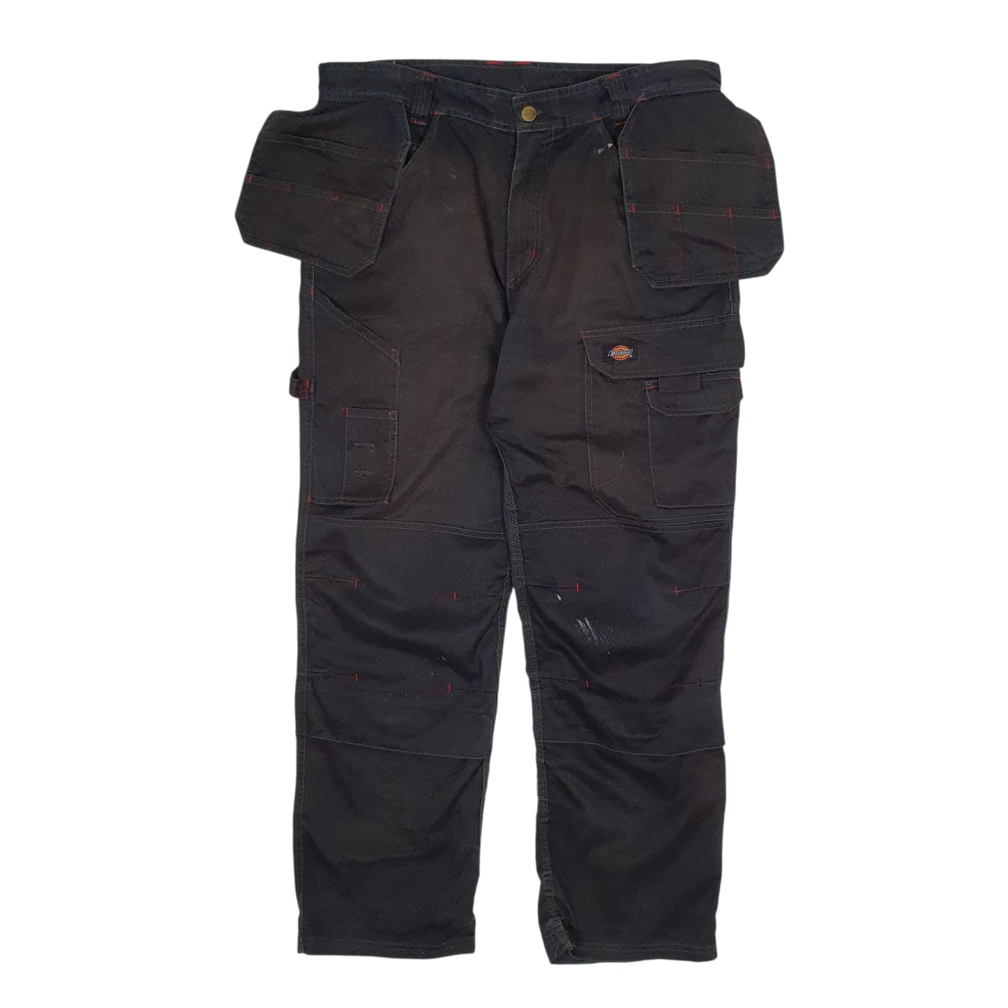 Mens Black Dickies Workwear Cargo Trousers