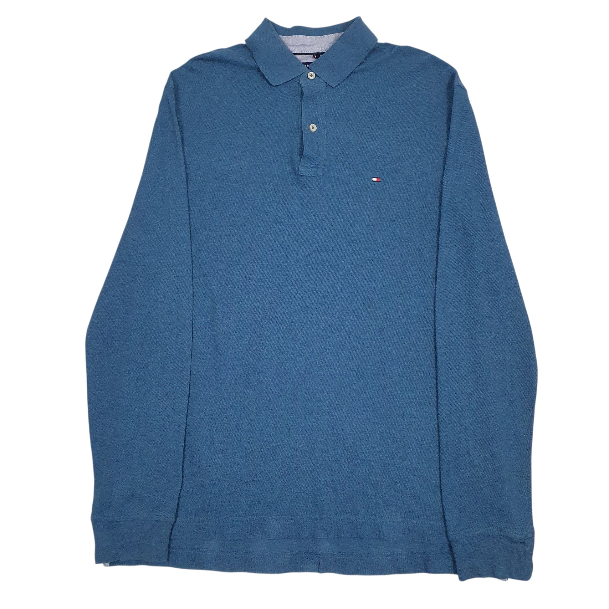 Mens Blue Tommy Hilfiger  Long Sleeve Polo Shirt