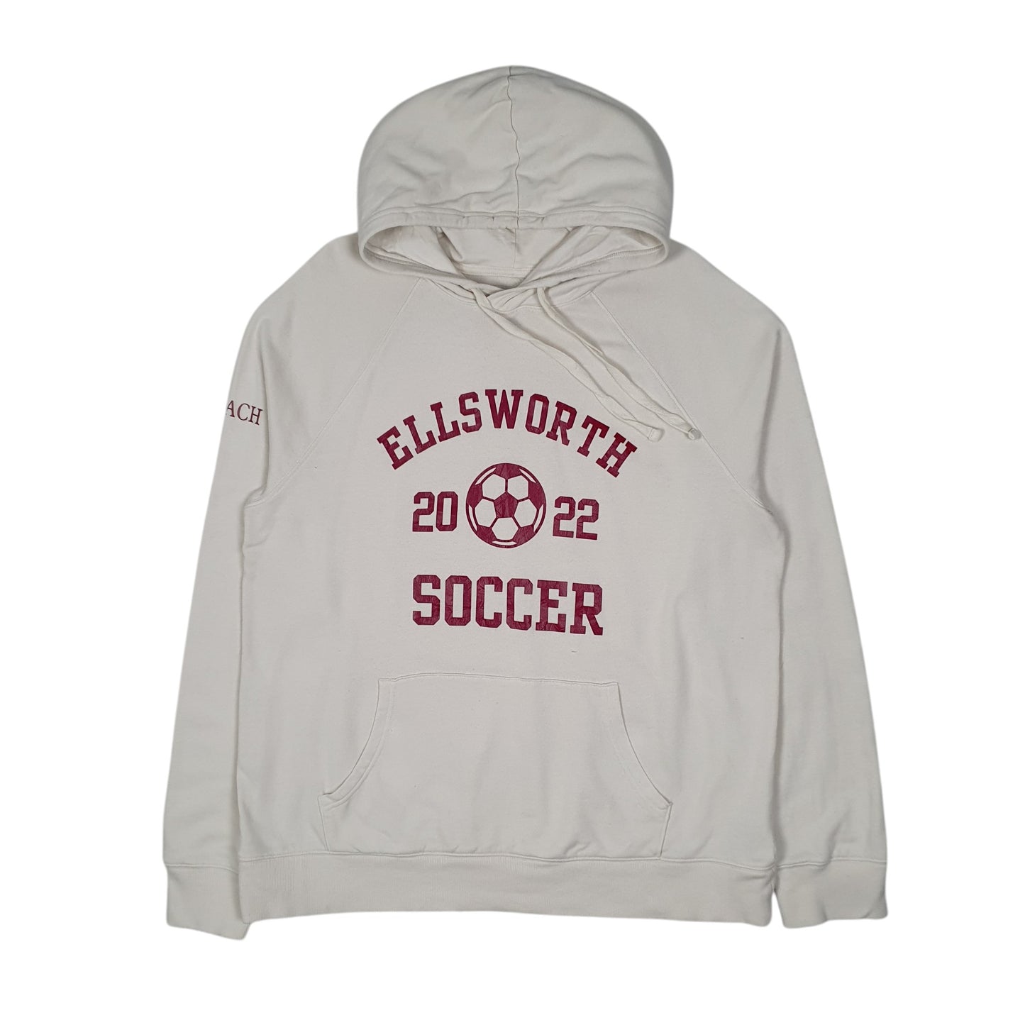 Mens Cream Goodfellow Soccer Hoodie Jumper
