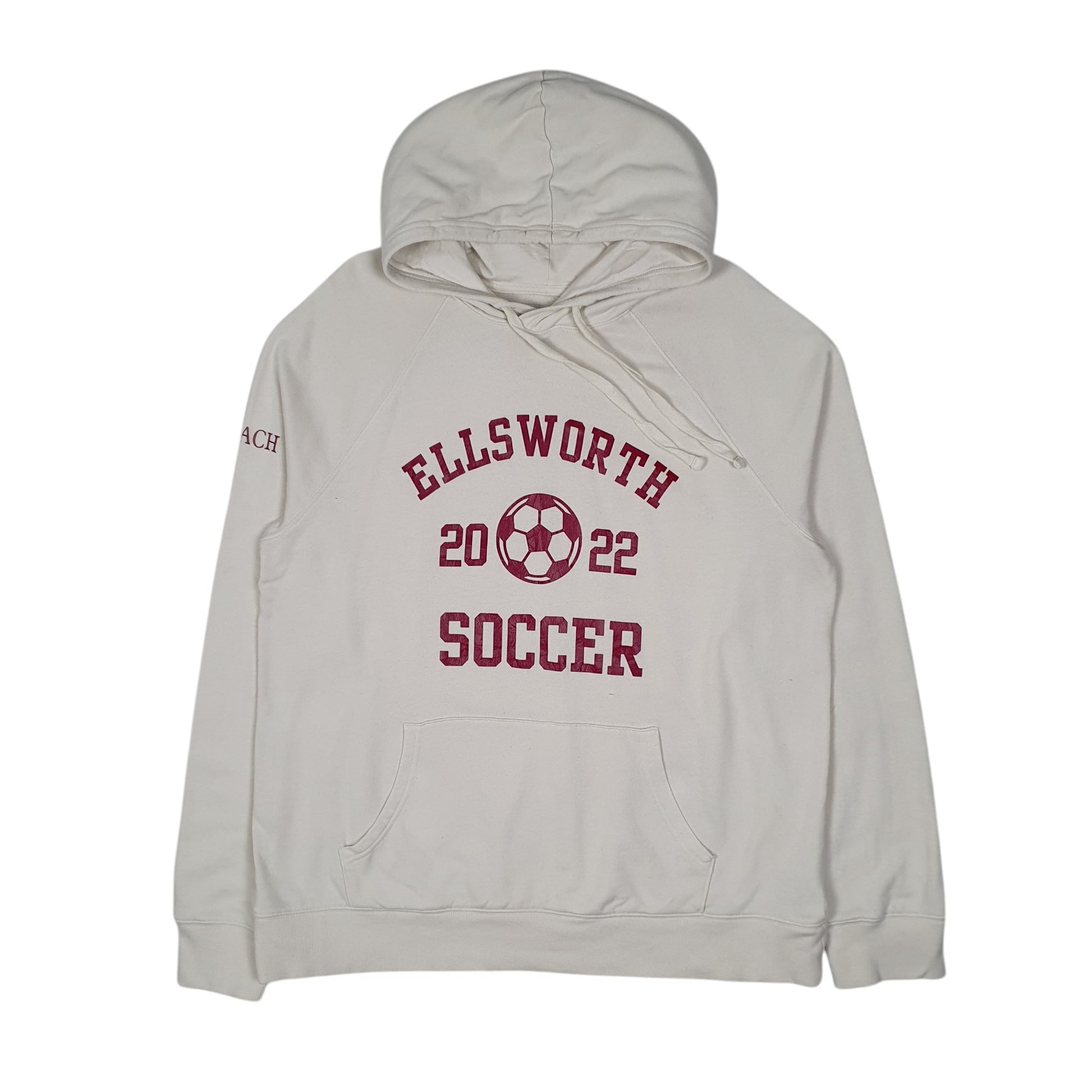 Mens Cream Goodfellow Soccer Hoodie Jumper