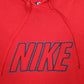 Mens Red Nike Spellout Hoodie Jumper