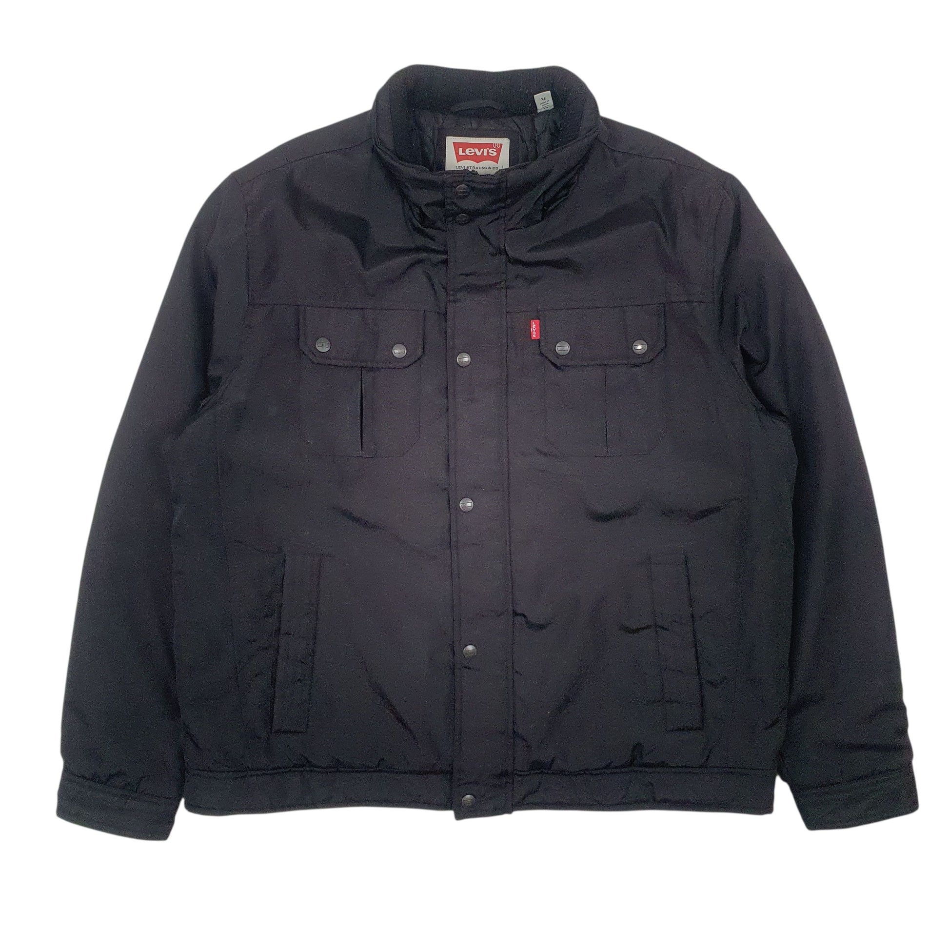 Mens Black Levis   Coat
