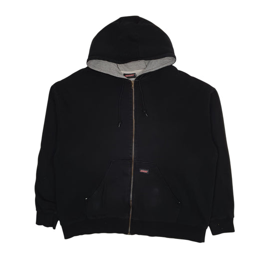 Mens Black Dickies Hoodie Full Zip Jumper