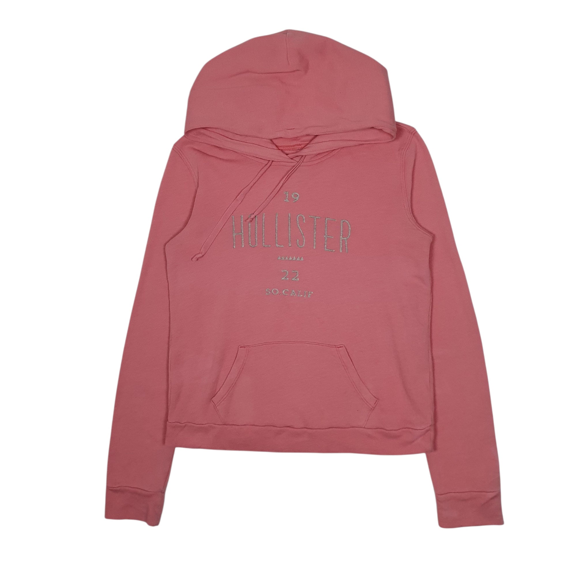Womens Pink Hollister Lightweight Hoodie Jumper
