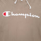 Mens Brown Champion Spellout Lightweight Hoodie Jumper