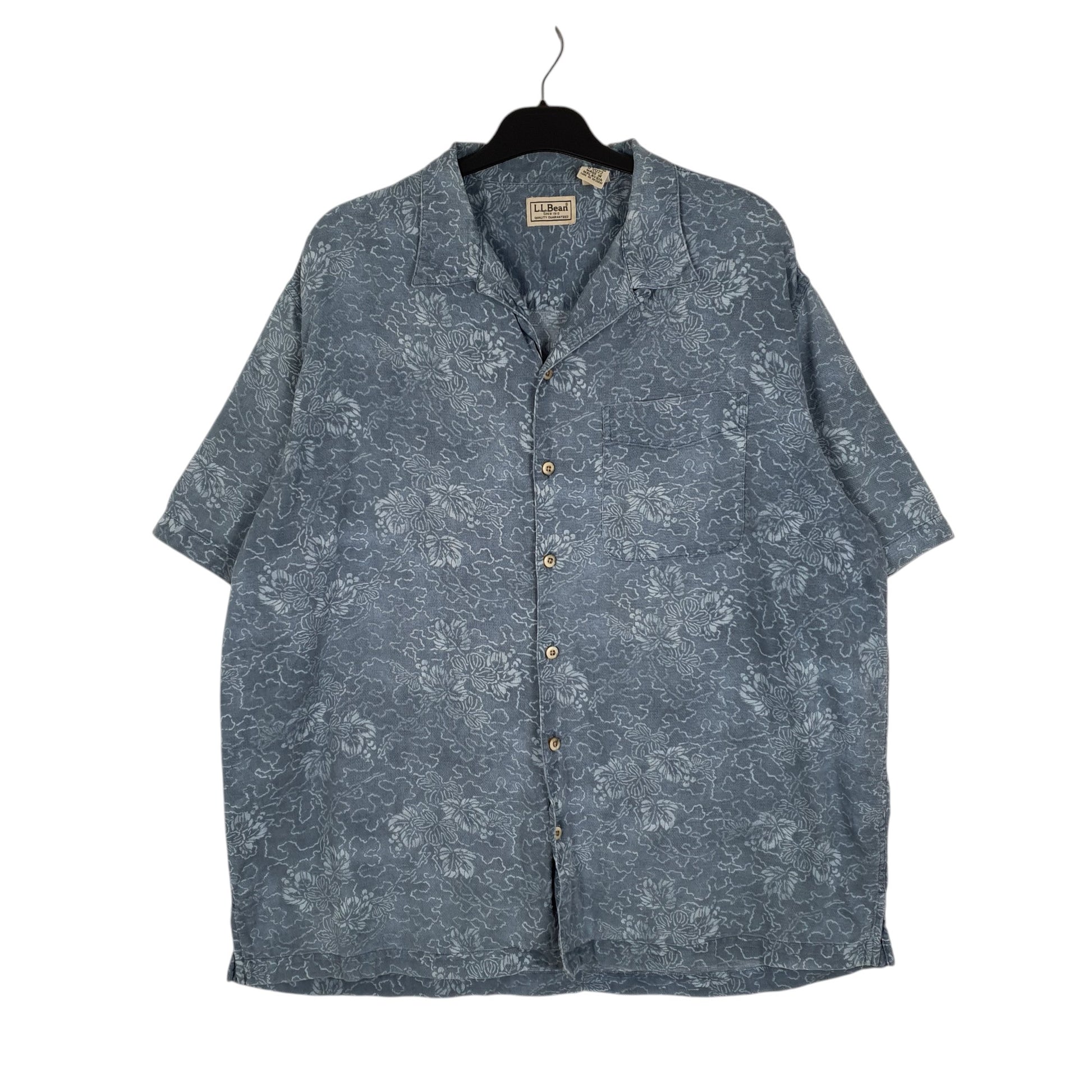 Mens Blue L.L.Bean  Short Sleeve Shirt