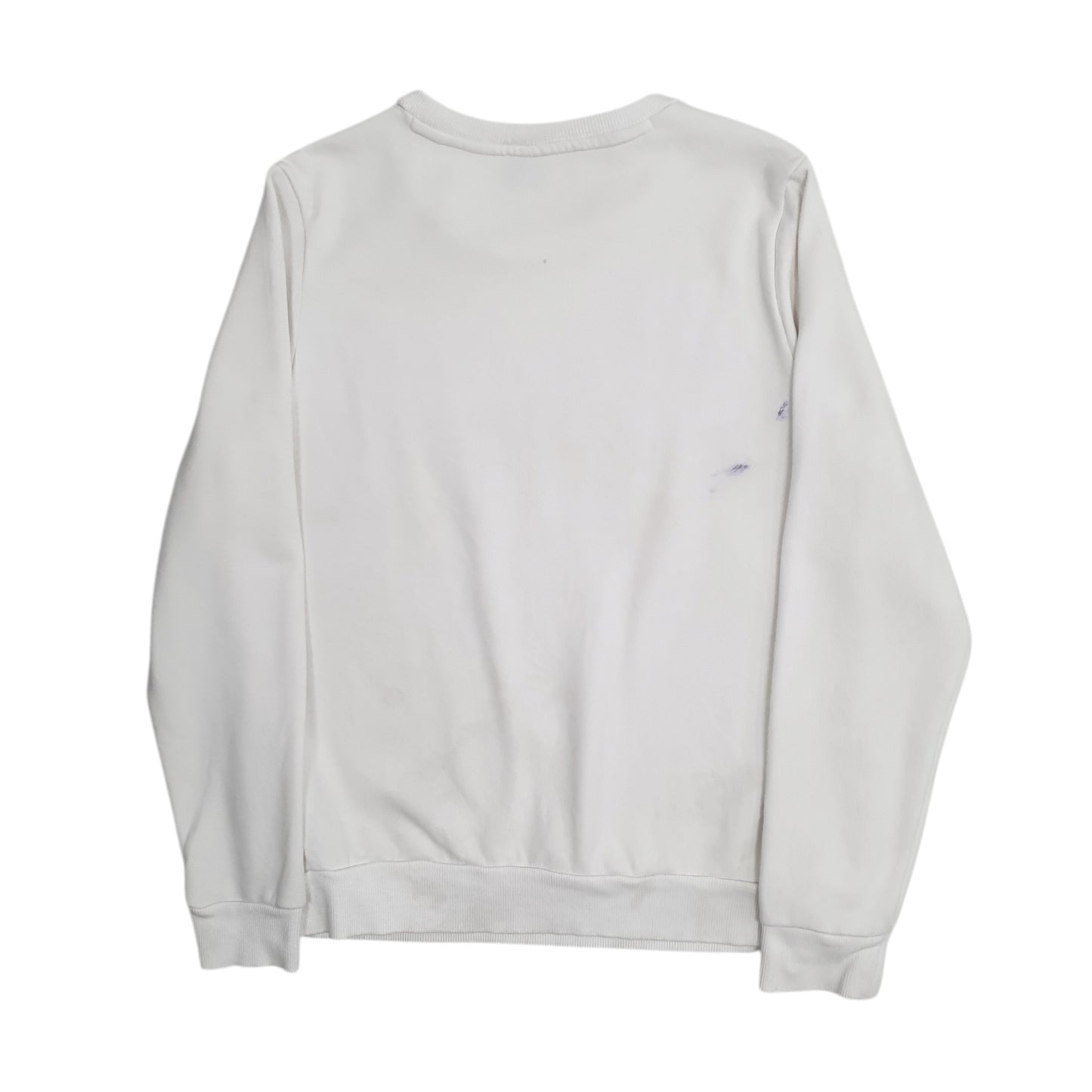 Womens White Puma  Crewneck Jumper