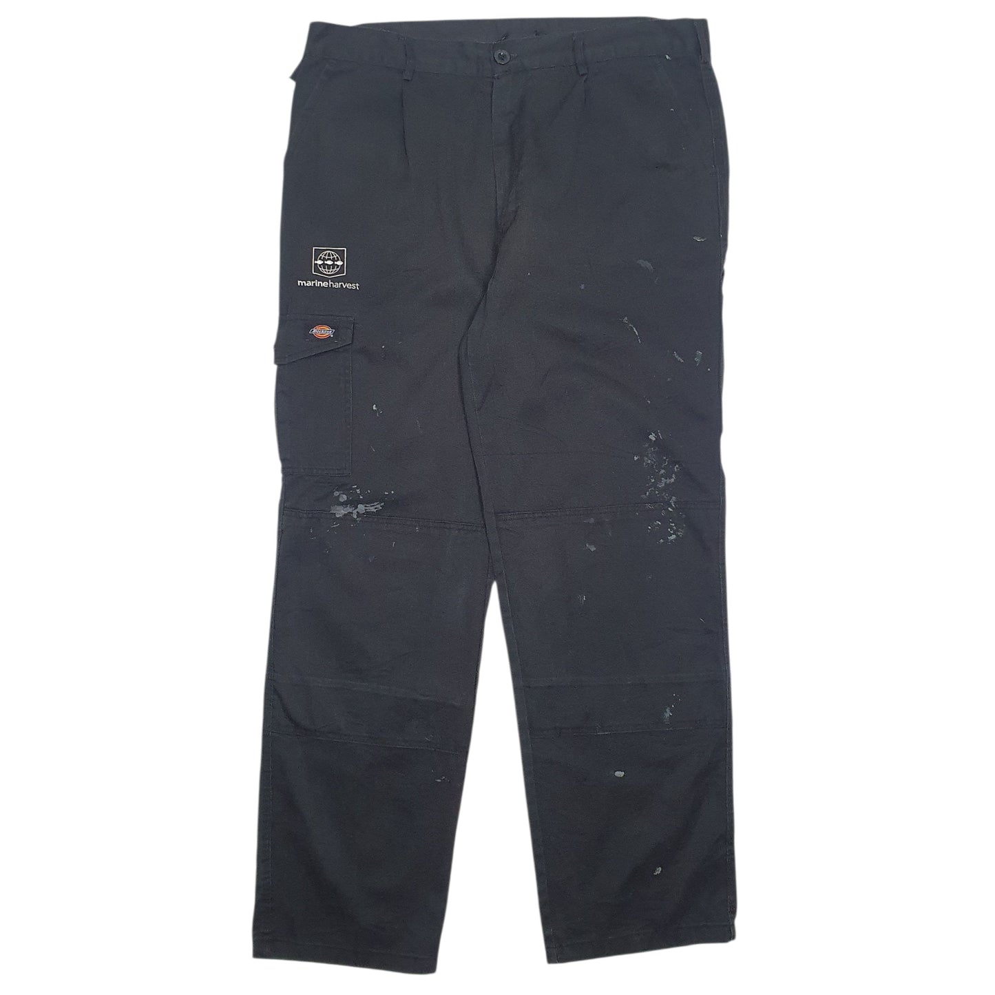 Mens Black Dickies Workwear Carpenter Trousers