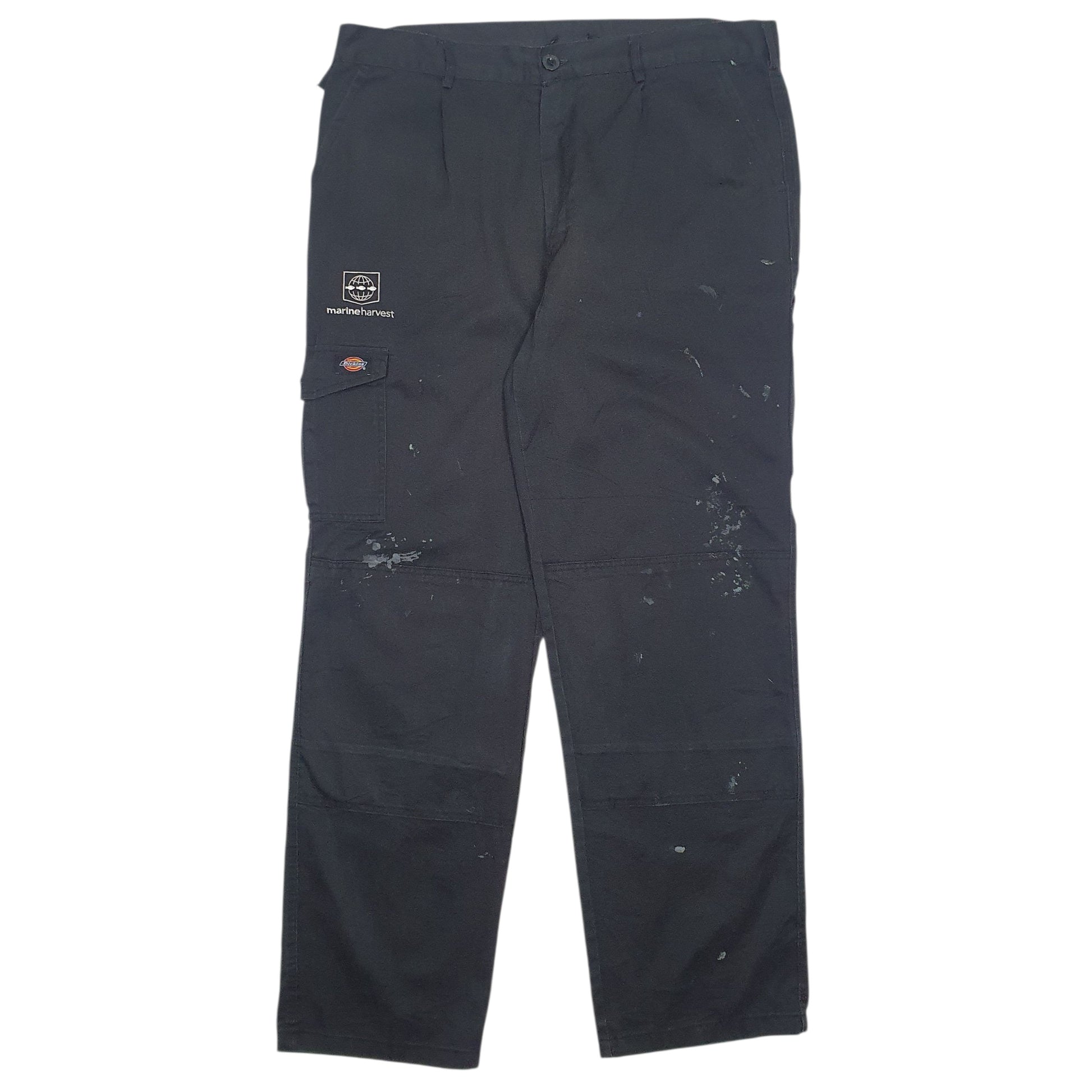 Mens Black Dickies Workwear Carpenter Trousers