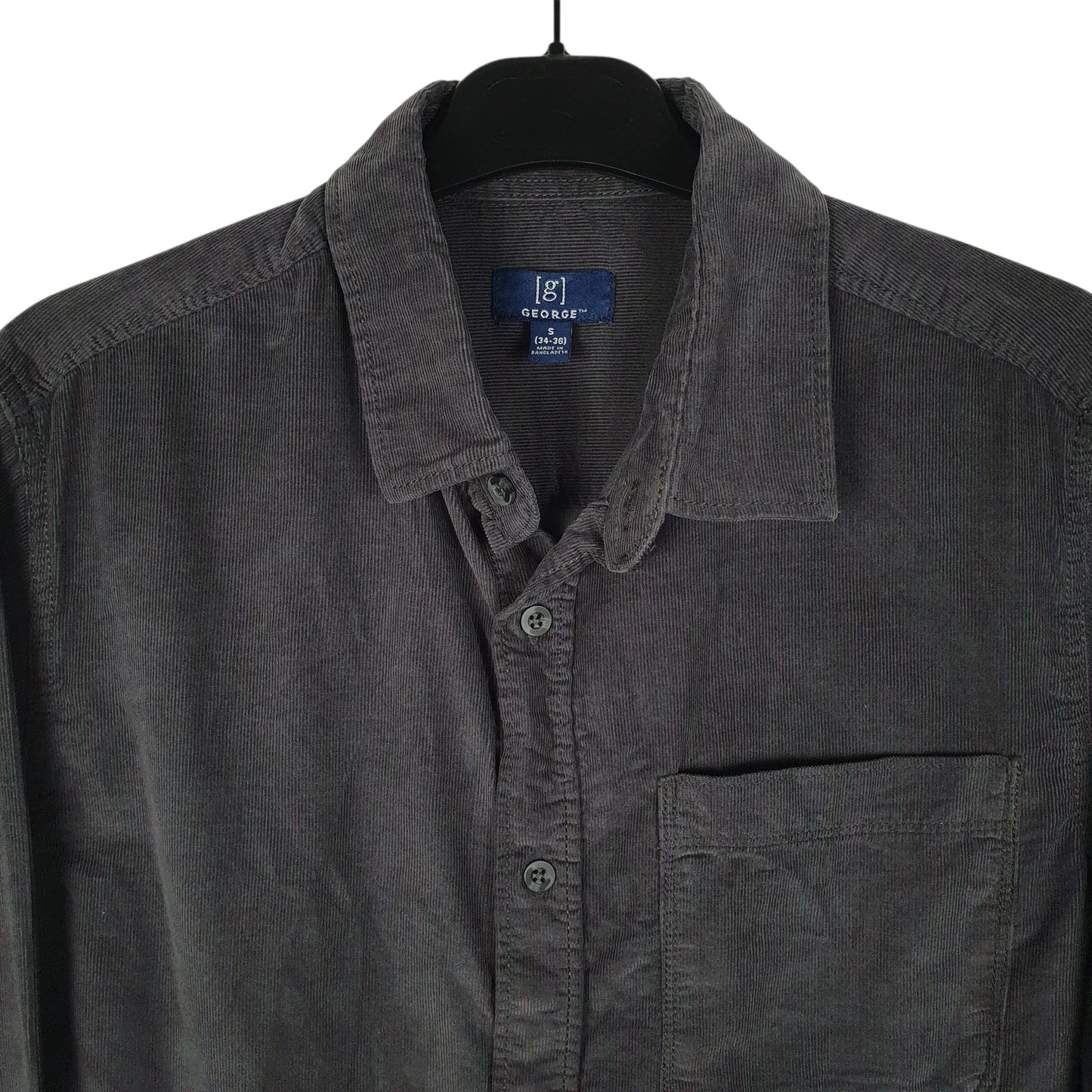 Mens Navy George Corduroy  Shirt