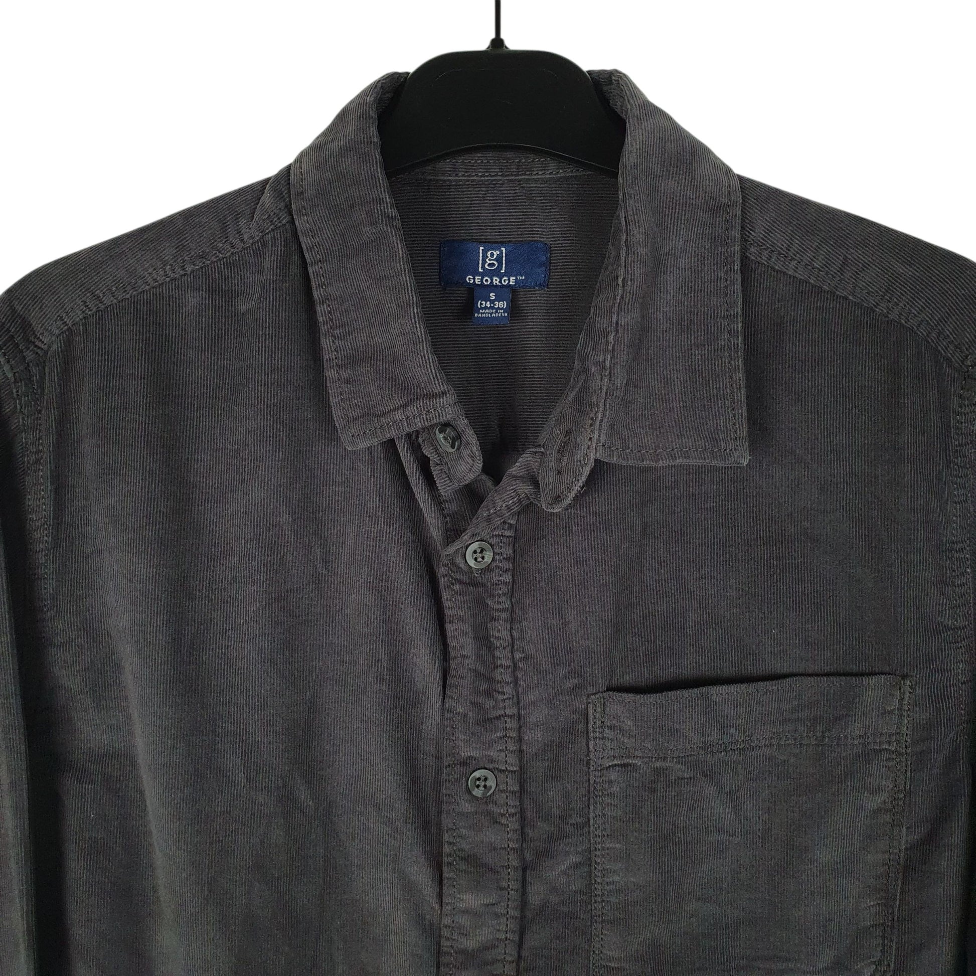 Mens Navy George Corduroy  Shirt