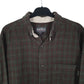 Mens Green Woolrich Thick Flannel  Shirt