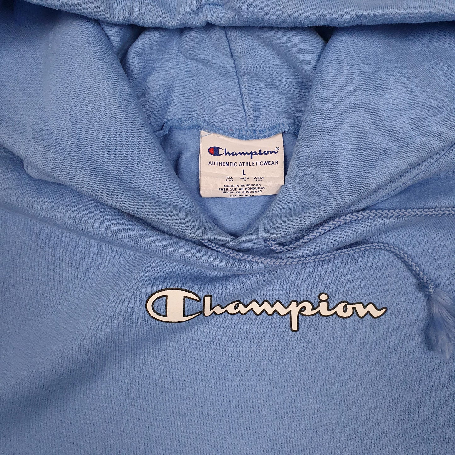 Mens Blue Champion  Hoodie Jumper