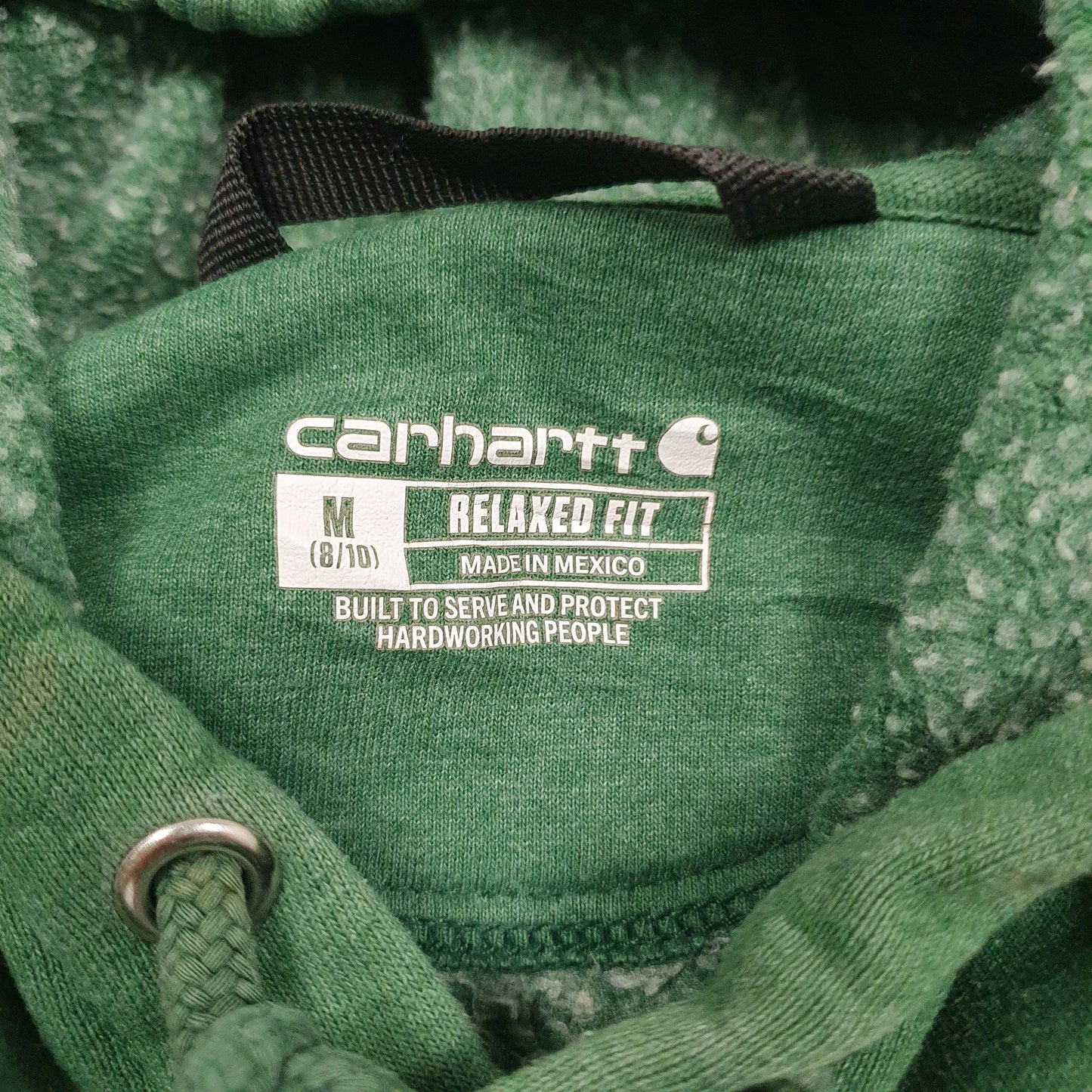 Womens Green Carhartt Spellout Hoodie Jumper