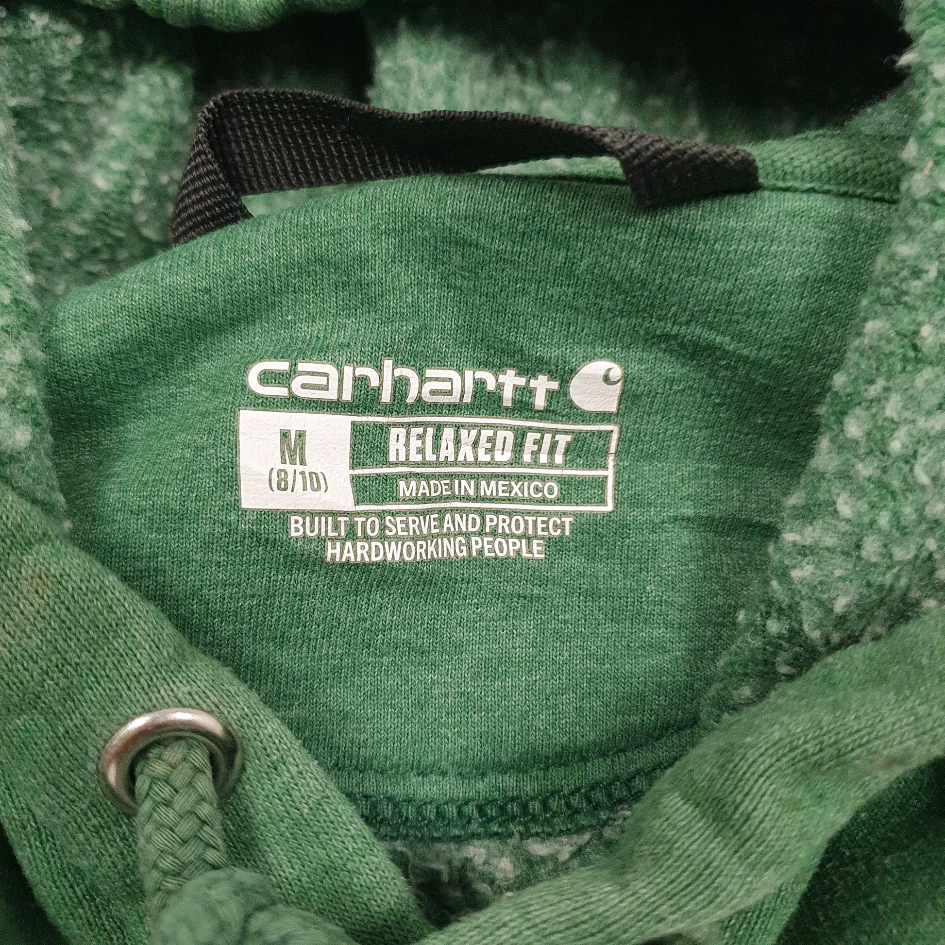 Womens Green Carhartt Spellout Hoodie Jumper