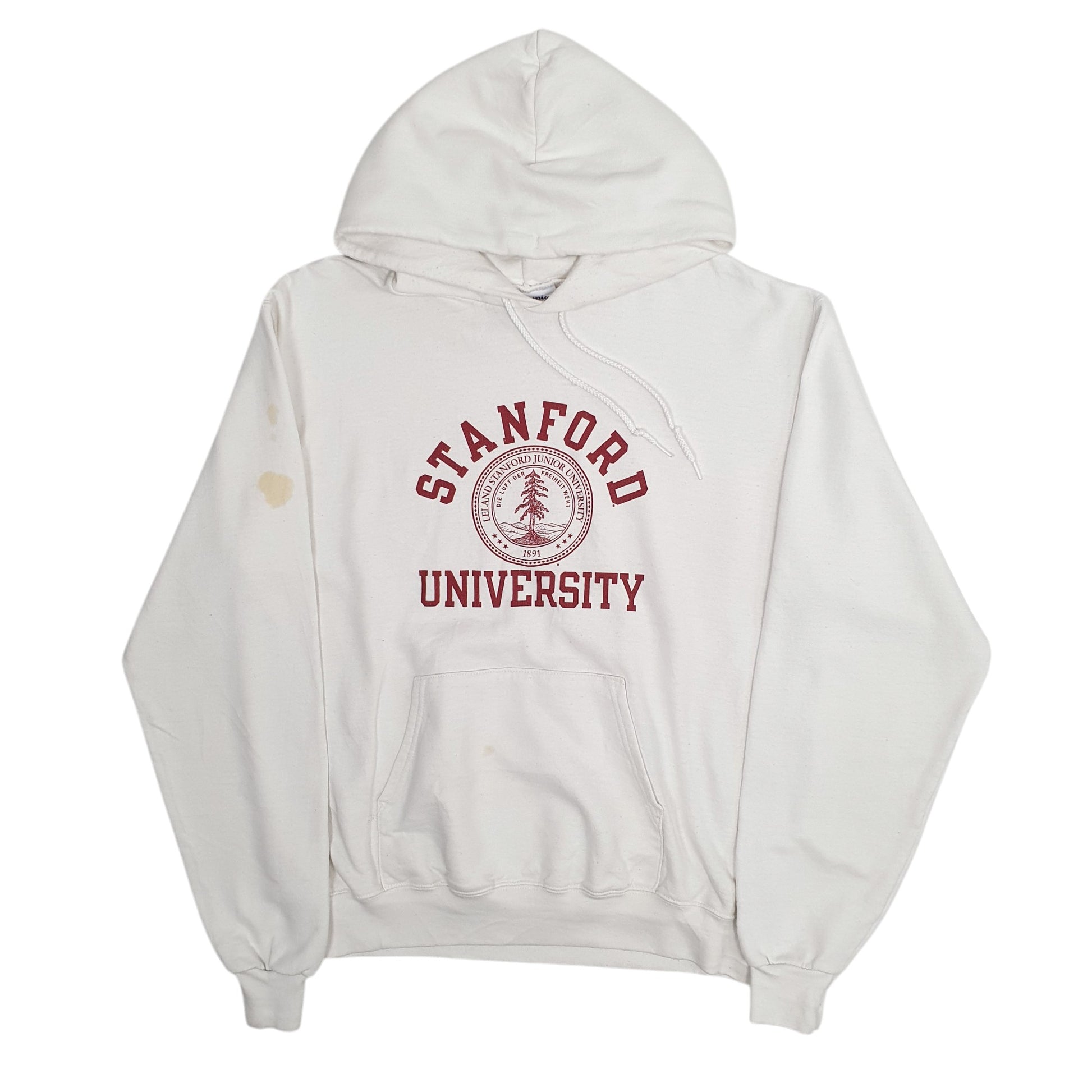 Mens White Champion Stanford Hoodie Jumper
