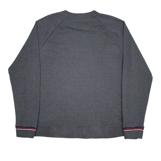 Mens Grey Fila Spellout Crewneck Jumper