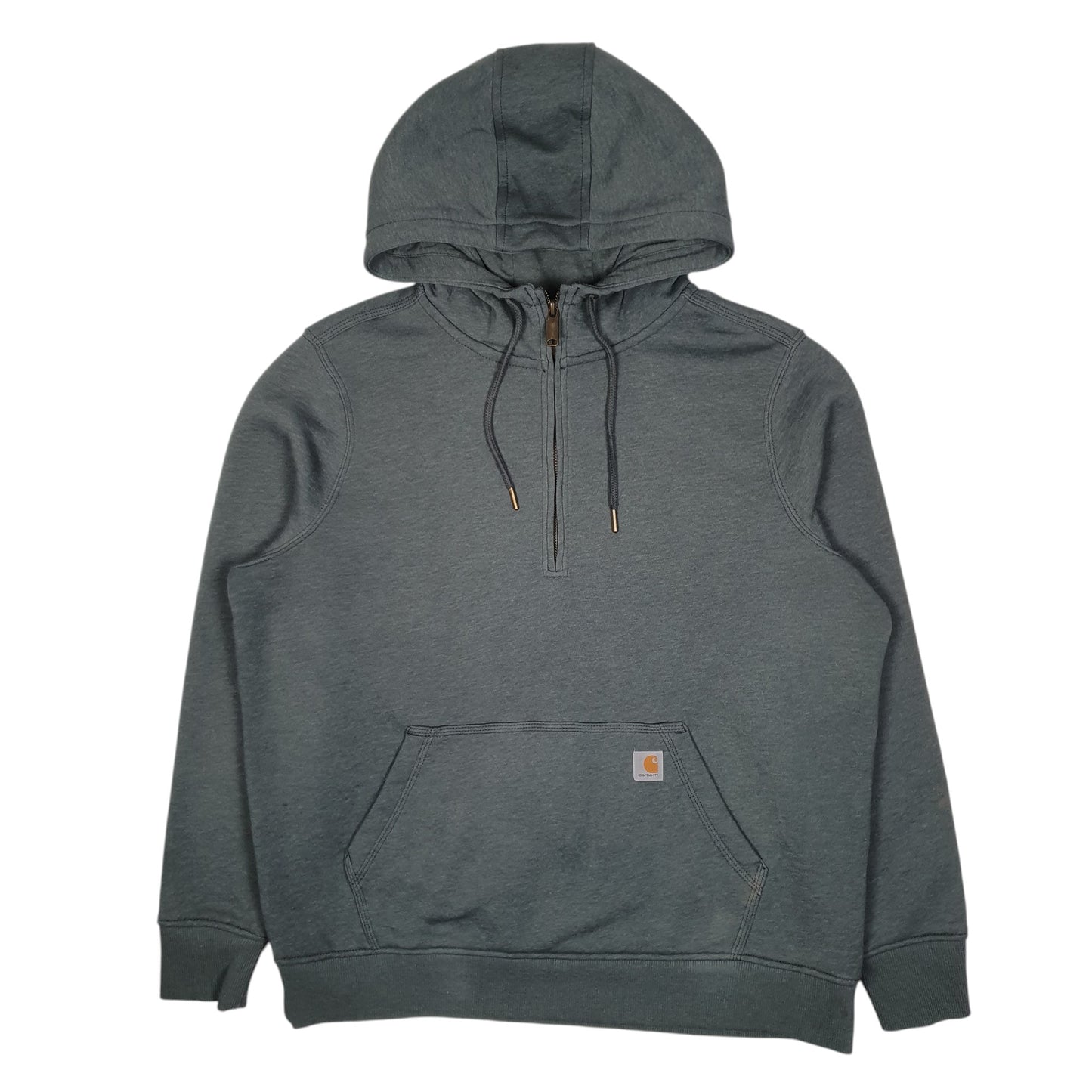 Womens Grey Carhartt Quarter Zip Hoodie Jumper