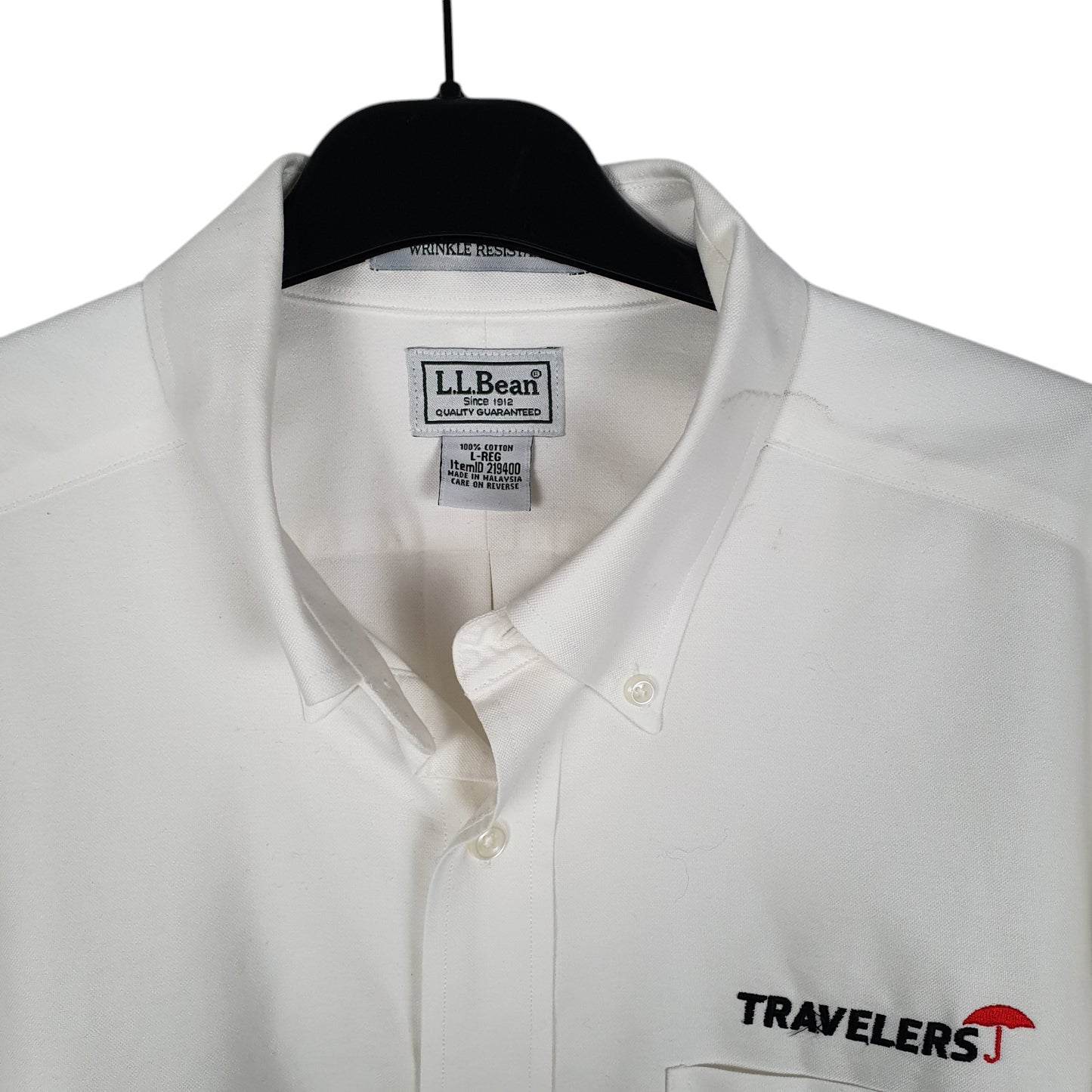 Mens White L.L.Bean   Shirt