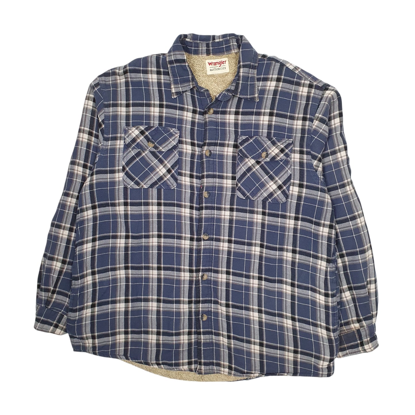 Mens Blue Wrangler Sherpa Lined  Coat