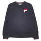 Mens Black Fila  Crewneck Jumper