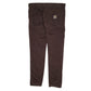 Mens Brown Carhartt Trousers altered to slim fit. Minor damage to back of hems. Tags very worn down, tagged W33 but measure W36.  Trousers