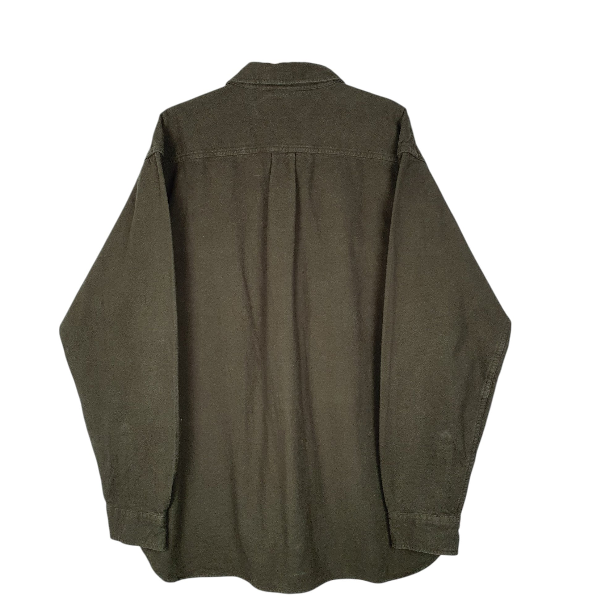 Mens Green L.L.Bean Chamois  Shirt
