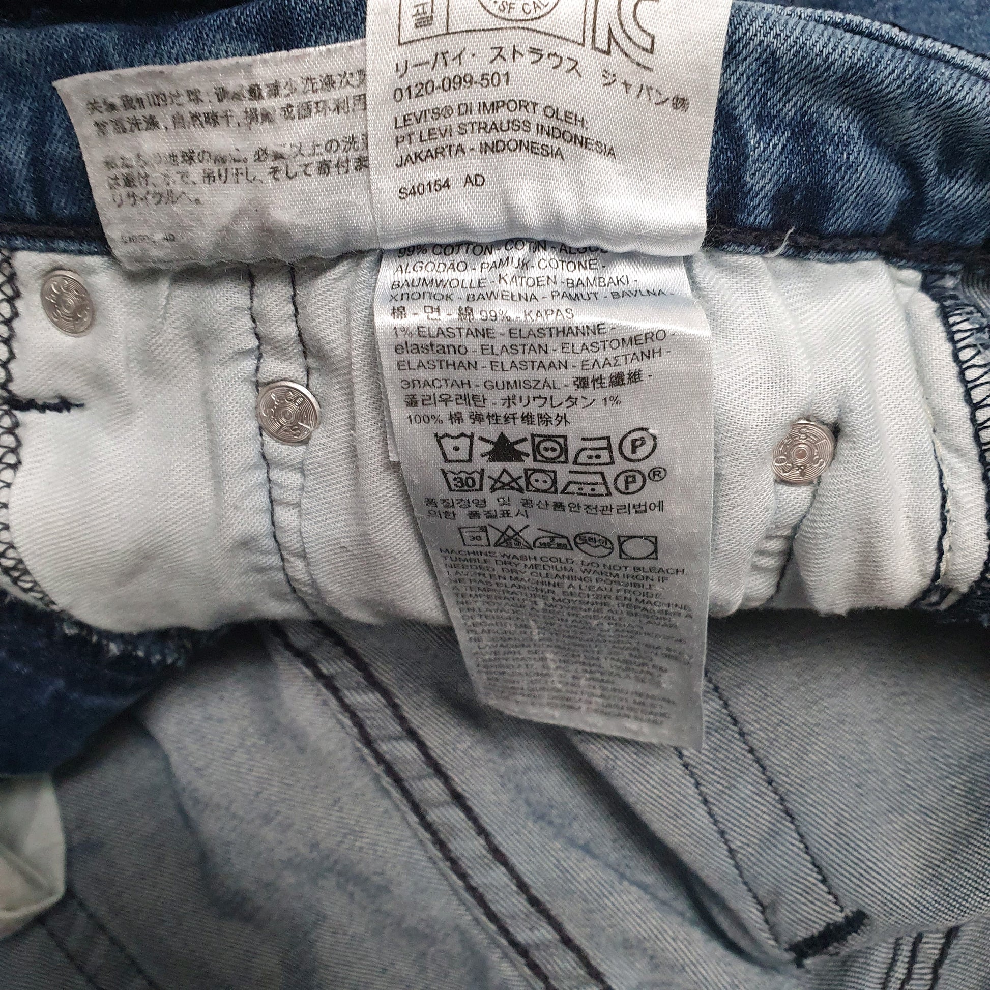 Mens Blue Levis Stretch  Jeans