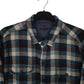 Womens Blue Woolrich Thick Flannel Plaid  Shirt
