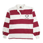Mens Burgundy Barbarian Lacrosse Rugby Long Sleeve Polo Shirt