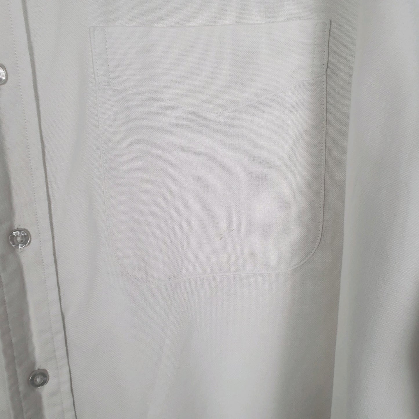 Mens White L.L.Bean Vintage 90s Made In USA  Shirt