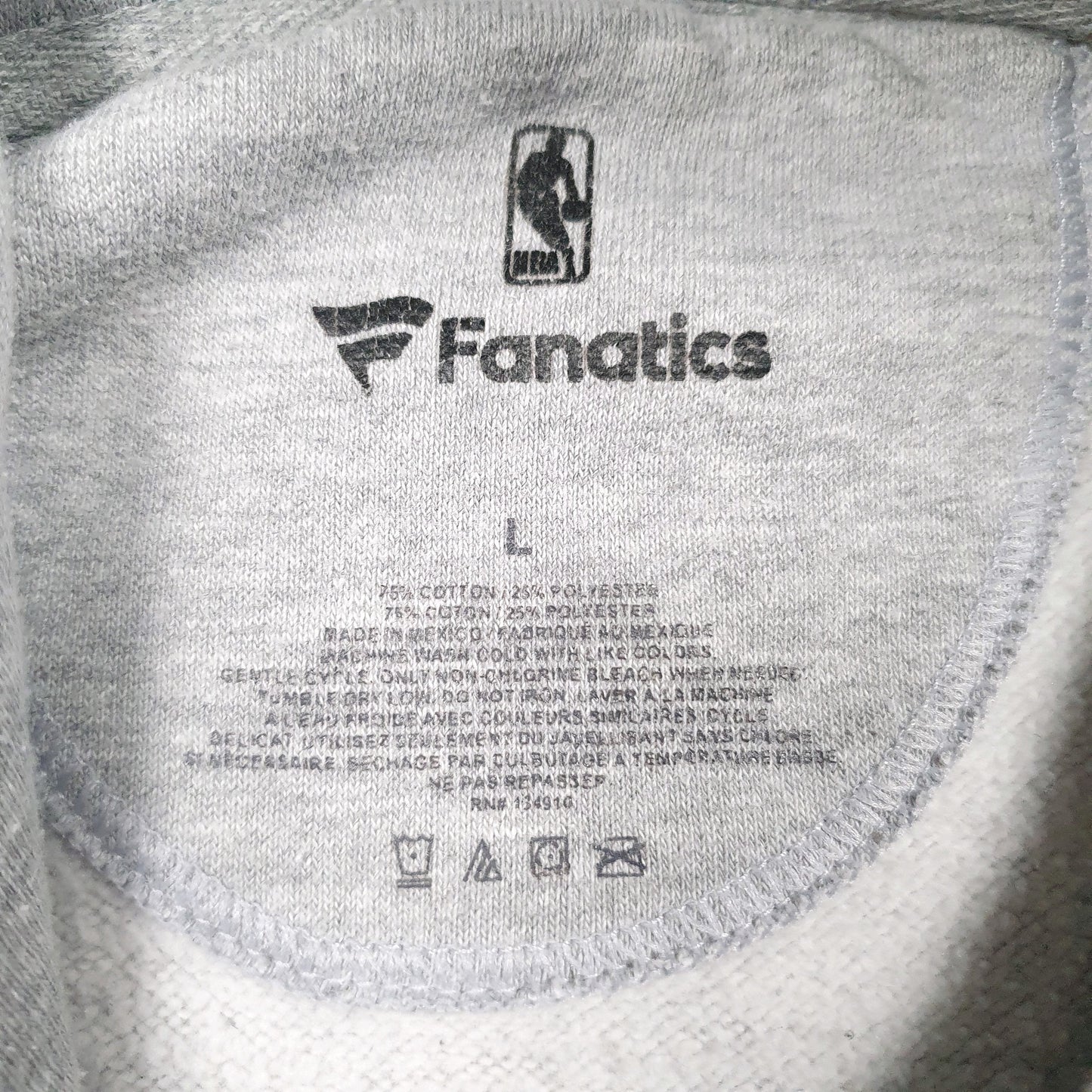 Mens Grey Fanatics NBA Durant Golden State Warriors Hoodie Jumper