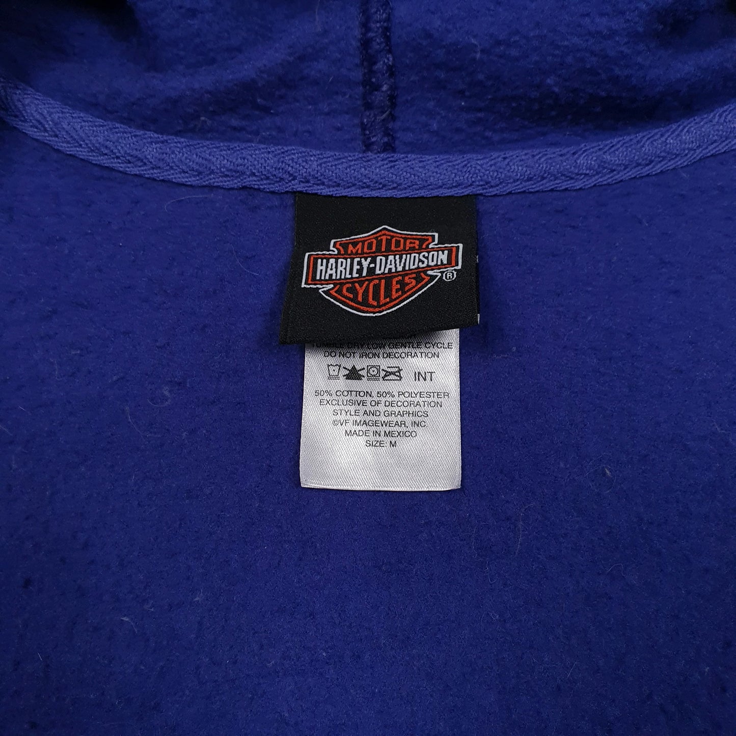 Womens Purple Harley Davidson Hoodie Motorcycles Full Zip Jumper