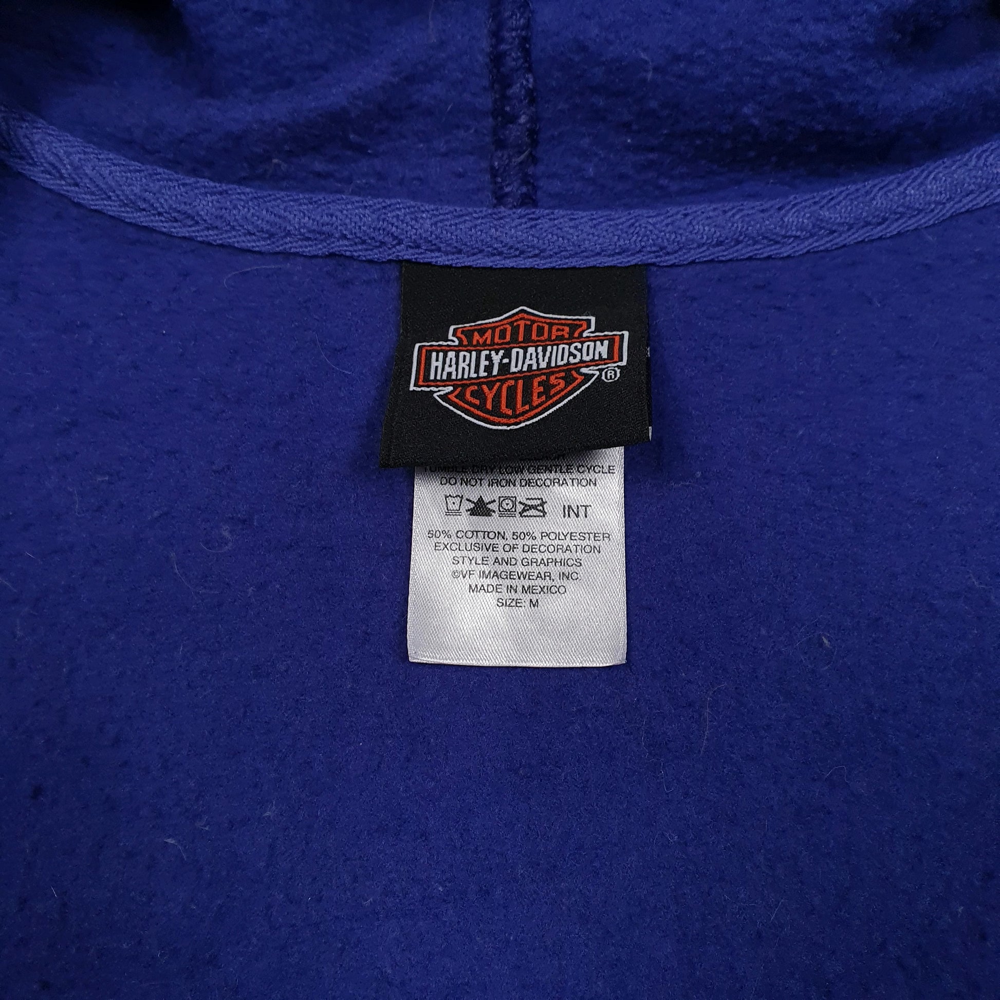 Womens Purple Harley Davidson Hoodie Motorcycles Full Zip Jumper