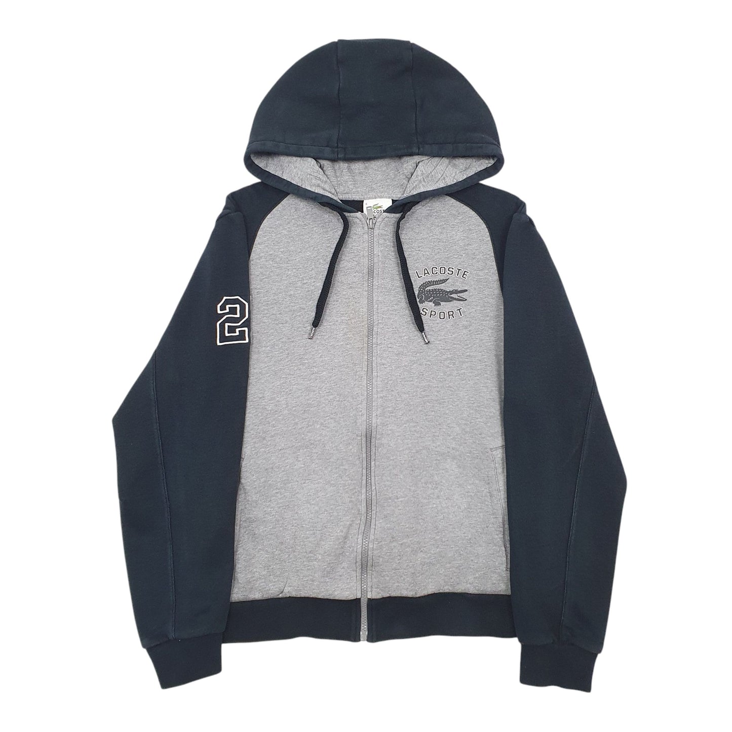 Womens Grey Lacoste Sport Full Zip Jumper