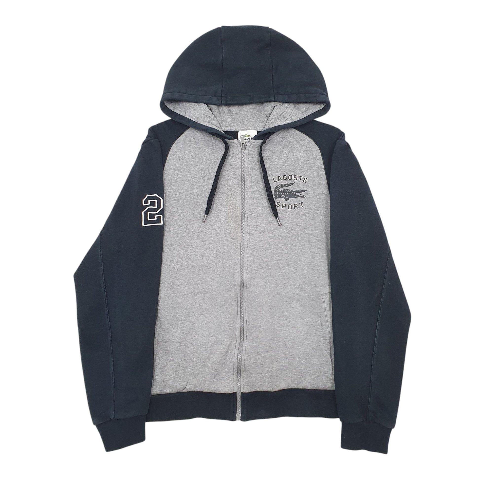 Womens Grey Lacoste Sport Full Zip Jumper