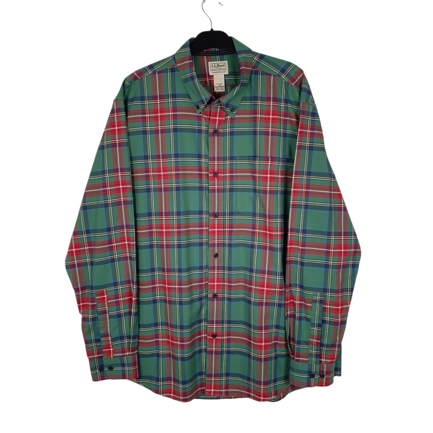 Mens Green L.L.Bean  Long Sleeve Shirt